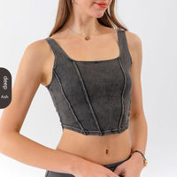 Denim Yoga Sports U-shaped Stretch Vest