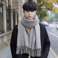 Mens Warm Versatile Solid-color Extra-thick Neck Gaiter