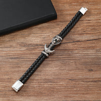 Men's Best-Selling Personalized Lion Head Braided Bracelet