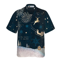 Pure Snow Dark Short Sleeved Christmas Shirt