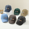 Children Toddler Peaked Cap Small Train Washed Layer Peaked Baseball Hat Trendy