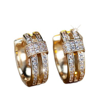 Zircon Earrings Trendy Vintage Light-luxury Style That Pairs Effortlessly With Any Look