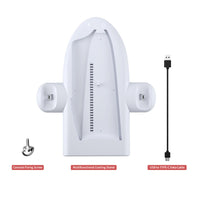 Host Multi-function Cooler Pad Fan PS5 Handle Fixed Charger Charging Belt RGB Colorful Ambience Light