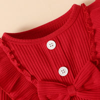 Baby Toddler Suit Sunken Stripe Top And Printed Peach Heart Leggings
