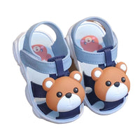 Summer Baby Plastic Toddler Shoes Closed Toe Non-slip Cute Super Soft Velcro Baby Cartoon Indoor And Outdoor Sandals