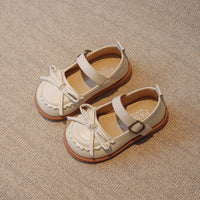 Soft Bottom Non-slip Velcro Children's Solid Color Leather Shoes
