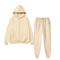 Men's Sports Fleece Suit Solid Color