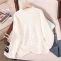 Round Neck Outerwear Knitwear Age-reducing Trendy Top