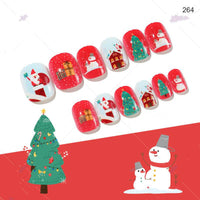 Christmas Cute Children Nails 24 Pieces Wearable