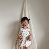 Printed Sleeveless Shorts Suit
