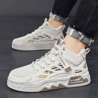 Breathable Mesh Casual High-top Chunky-soled Sneakers