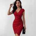 V-neck Sequin Bodycon Elegant And Sexy Sheath Dress
