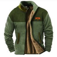 Zipper Sweater Men's Spring And Autumn Printed Turtleneck