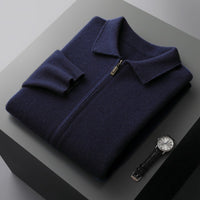 Men's Loose Lapels Thickened Oversized Knit Cardigan Suit
