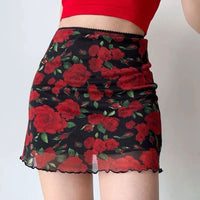 Sexy Stretch High Waist Mesh Skirt