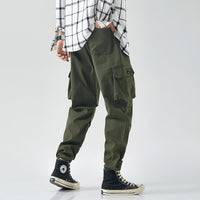 Japanese Trendy Brand Men's Casual Pants Multi-pocket