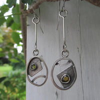 Creative And Elegant Personality Geometry Oval Long Earrings
