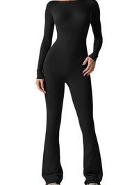 Women's Fashion Long Sleeve Belly-contracting Jumpsuit