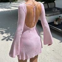 Y2K Chic Elegant Long-Sleeve Womens Dress