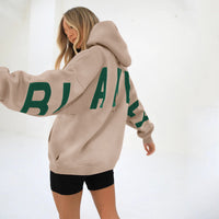 Fashionable Printed Thickened Versatile Long-Sleeve Loose-Fit Hoodie
