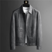 Brand High-grade Lapel Casual British Style Jacket Pu Shuai Easy Matching Clothes