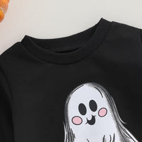 Funny Cute Pumpkin Ghost Graffiti Bag Fart Romper