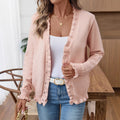 Fashion Elegant Wooden Ear Button Sweater Top