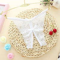 Hollow Out Lace Women's Panties Open Gear See-through