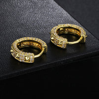 European And American Full Diamond Hip Hop Ear Clip