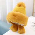 Women's Warm And Velvet Ear Protection Knitted Cold-proof Woolen Cute Princess Hat
