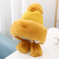Women's Warm And Velvet Ear Protection Knitted Cold-proof Woolen Cute Princess Hat