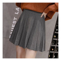 Women's Autumn And Winter High Waist Knit Pleated Skirt