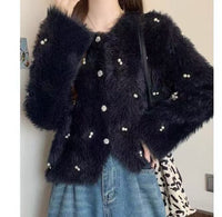 Short Temperamental Diamond Cardigan Autumn And Winter New Beaded Sweater