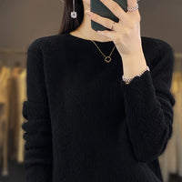 Heavy Industry Round Neck Sweater Hollow Out Loose Pullover Women