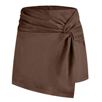 Heap Pleated Irregular Half-length Short Pantskirt Women