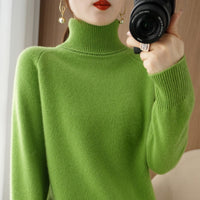 Women's Fashion High Collar Knitted Sweater