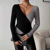 Women's Mixed Color Stripe Knitwear