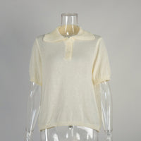 Polo Hollow Knitted Short-sleeved Shirt