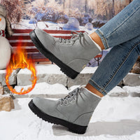 Women's Lightweight Non-slip Lace-up Thickened Warm Snow Boots