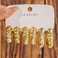 Fashionable Tassel Simple Creative And Personalized C-Shaped Waterdrop Stud Earrings