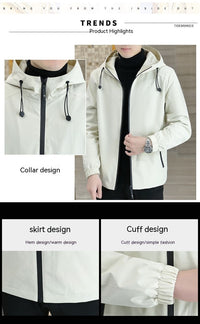Men's Winter Trendy Fleece Jacket Casual Top Windbreaker
