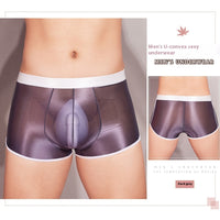 Men's Ultra-thin Elastic Silky Sports Boxer Briefs