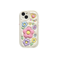 Simple Cute Three-dimensional Flower Phone Case