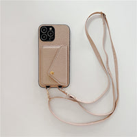 Lychee Pattern Card Holder Phone Case Envelope Diagonal Card