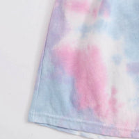 Fashionable Smudge Elastic Waist Casual Shorts