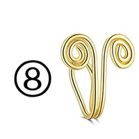 New Twisted Geometric Hollow Stainless Steel Non-hole Fake Nose