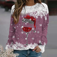 Thick Needle Digital Printing Men's Round Neck Sweater