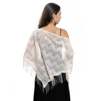 Lace Wave Triangular Binder Evening Dress Lace Cappa