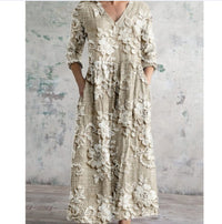 Printed American-style Fashionable Casual Dress For Women