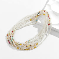 Creative Mixed Color Beaded Ethnic Style Stretch Bead Body Chains